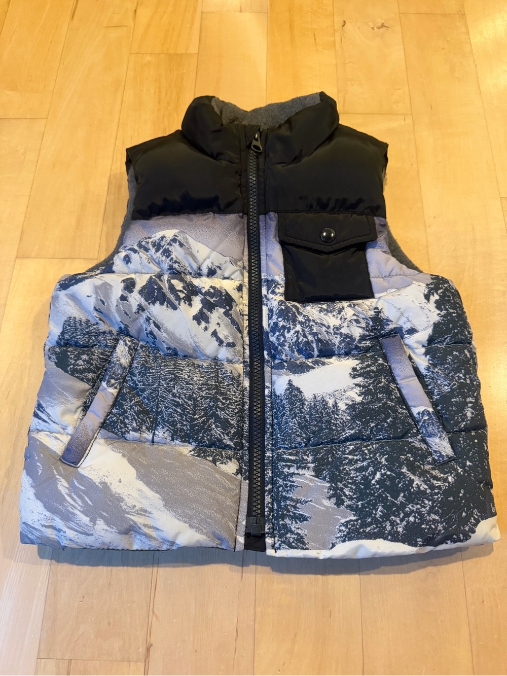 GAP Mountain-Print Puffer Vest